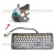 Original QWERTY Keyboard with Short Cable ( KYBD-QW-VC80-S-1) for Zebra VC80, VC80N0, VC80x, VC8300